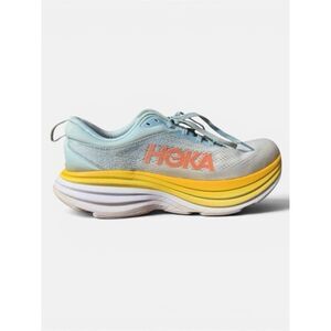 Hoka Bondi 8 Running Shoes Blue Orange Women’s 10.5B Max Cushion Road Sneakers